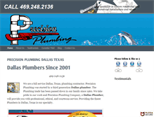 Tablet Screenshot of precision-plumbing.com